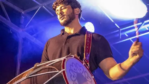 City of Wolverhampton Council Drummer on stage