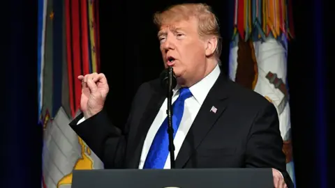 AFP US President Donald Trump speaks during the Missile Defense Review announcement at the Pentagon