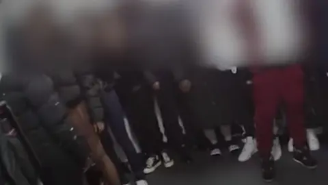 West Midlands Police Blurred out view of people found at the party in Birmingham