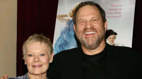 Getty Images Dame Judi Dench with Harvey Weinstein in 2005