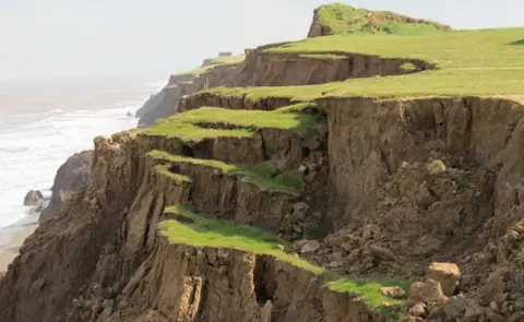 British Geological Survey Cliff erosion in Aldbrough