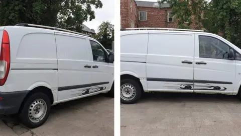 The van used in the abduction