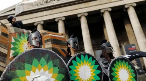 Reuters Protesters outside the British Museum in 2020