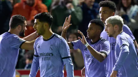 Rodrygo celebrates scoring