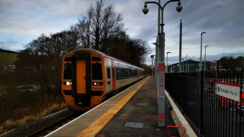 Transport for Wales A train at Bow Street