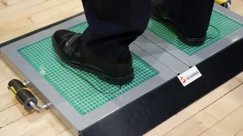 Shoes on a Scanna pad