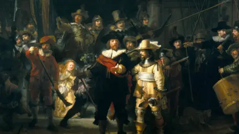 Getty Images The Night Watch is pictured here in detail