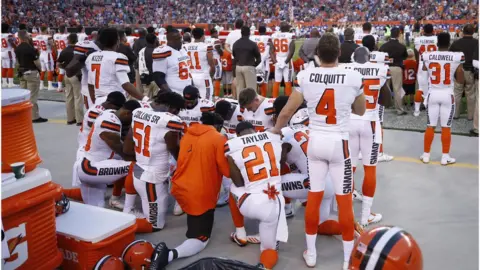 Getty Images Cleveland Browns protesting