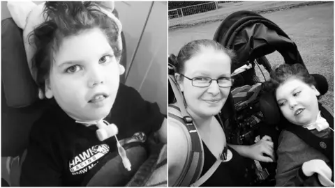 Liz Crook Liz Crook with her son, seven-year-old Logan