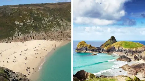 BBC Porthcurno beach and Kynance Cove