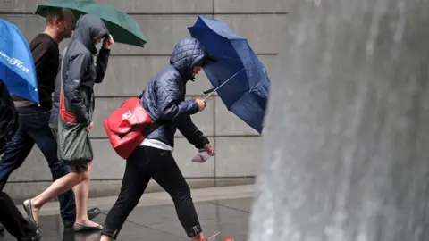 Australians battling through wet weather