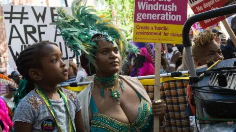 Getty Images Windrush protest crowd