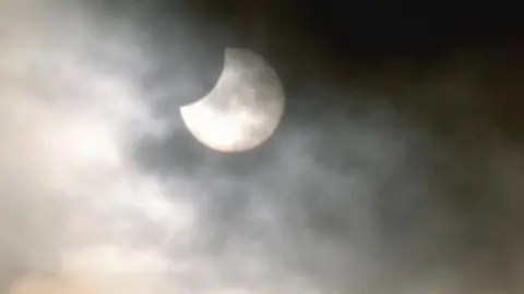 Solar eclipse in Glasgow