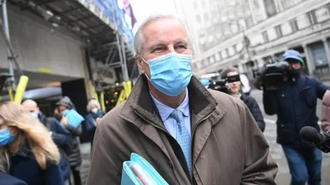 EPA Michel Barnier in London