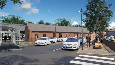 EMR Artist's impression of exterior of station