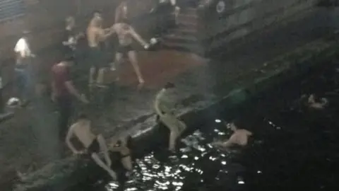 Simon Hunter People in the canal in Birmingham