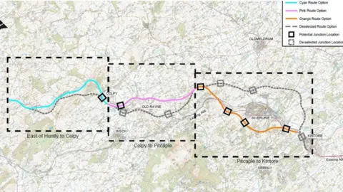 Crown copyright Preferred route