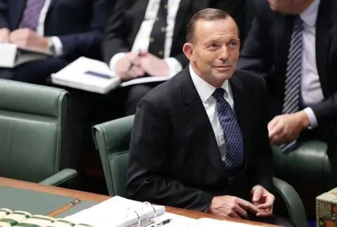 Getty Images Prime Minister Tony Abbott during House of Representatives question time at Parliament House on 11 August 2015 in Canberra, Australia