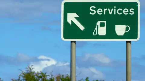 Getty Images Service station sign