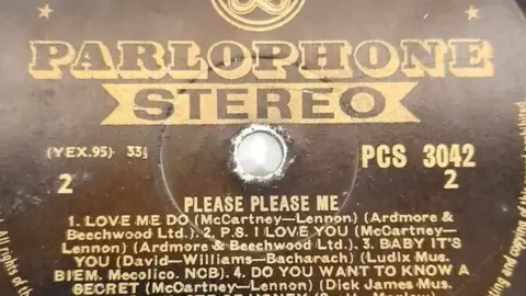 PA Media Close-up of the centre of the record