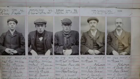 West Midlands Police Museum Mugshots of the original Peaky Blinders gang