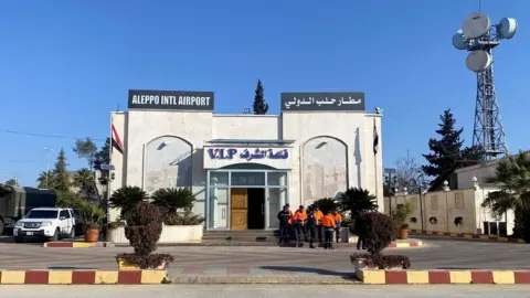 Reuters Aleppo International Airport, file pic, 14 Feb 23