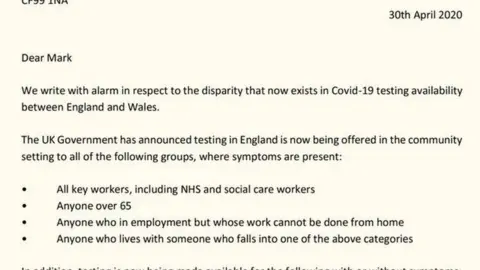 James Davies MPs letter