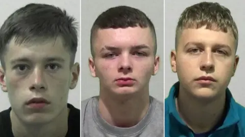 Northumbria Police Kyros Robinson, Bailey Wilson and Ethan Scott