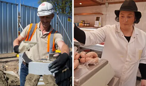 Getty Images Bricklayer and butcher