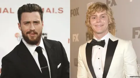 Getty Images Aaron Taylor-Johnson and Evan Peters