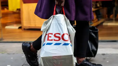 Getty Images Tesco carrier bag