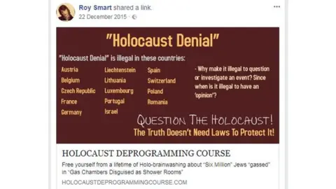 BBC A post Mr Smart shared on Facebook