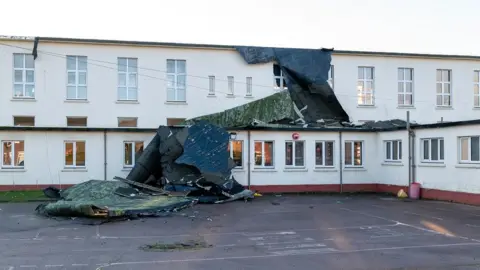 JASPERIMAGE Wind damage to Dalneigh Primary School