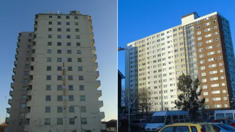 BBC Flats in Loudon Square, Butetown and Channel View, Grangetown