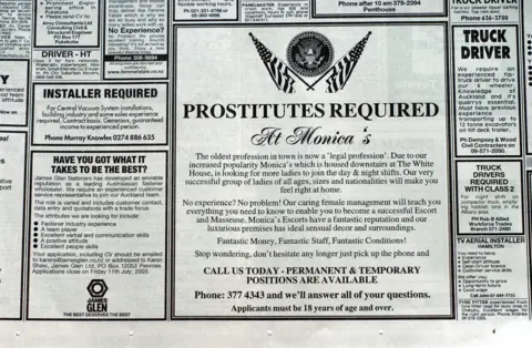 Getty Images When prostitution was legalised in 2003, job adverts appeared in the press
