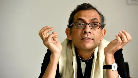 Getty Images Indian Economist and currently Ford Foundation International Professor of Economics at the Massachusetts Institute of Technology, Abhijit Banerjee during an interview on January 15, 2016 in New Delhi, India