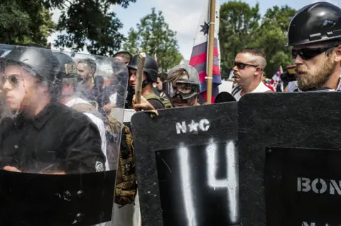 Getty Images White nationalists file into Emancipation Park