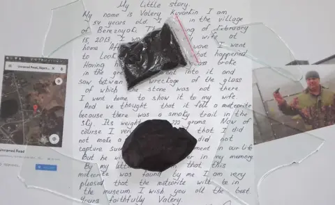 Graham Ensor Letter and meteorite