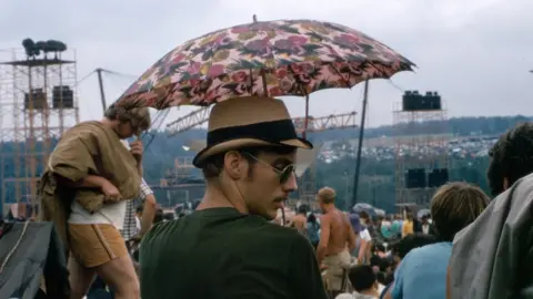 Jim Shelley Man with a parasol