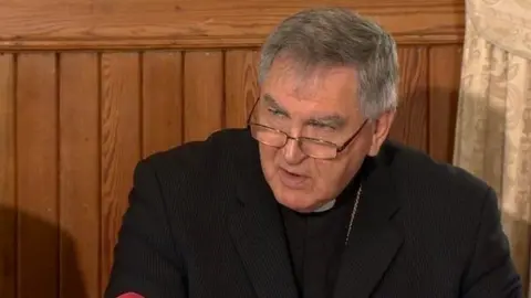 BBC The Catholic Bishop of Clogher, Liam McDaid, who has resigned on the health grounds