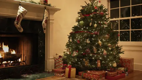 Siri Stafford/Getty Images Christmas tree inside house