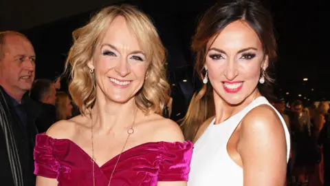 Getty Images Louise Minchin with Sally Nugent in 2017