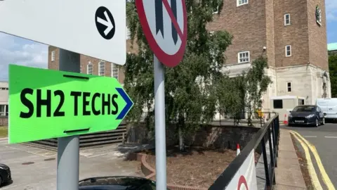 LDRS Sherwood filming sign Nottinghamshire County Council