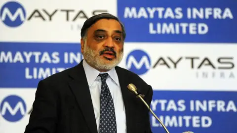 Getty Images Infrastructure Leasing and Financial Services Ltd. (IL&FS) Chairman Ravi Parthasarathy speaks at a press conference in Hyderabad on September 1, 2009