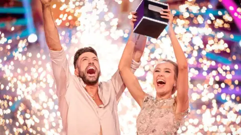 Guy Levy/BBC Giovanni Pernice and Rose Ayling-Ellis, winners of Strictly Come Dancing 2021