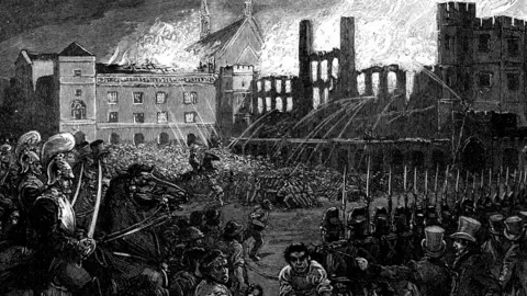 Getty Images Westminster fire 1834