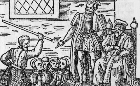 Alamy 1591 engraving of a North Berwick witch trial