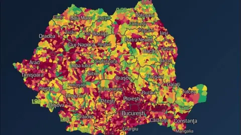 Universitatea Babes-Bolyai/FSEGA Graphic of spread of Covid 19 in Romania