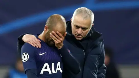 Jose Mourinho and Lucas Moura