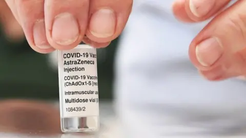 EPA A vial of the AstraZeneca vaccine